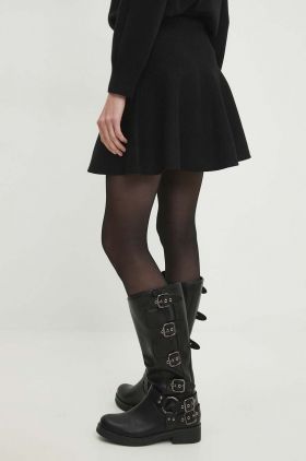 Answear Lab fusta culoarea negru, mini, evazati