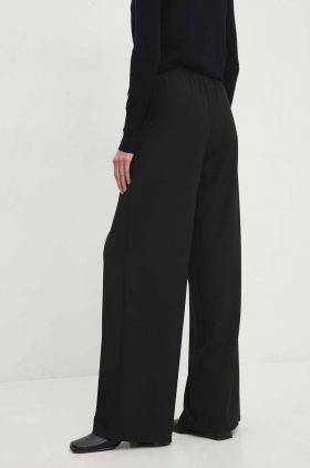 Answear Lab pantaloni femei, culoarea negru, lat, high waist