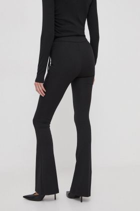 XT Studio pantaloni femei, culoarea negru, evazati, high waist