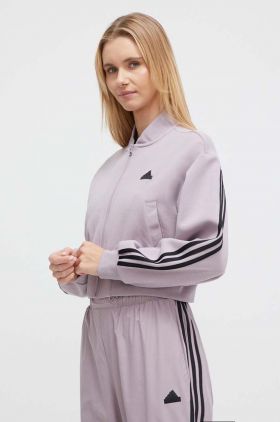 adidas bluză femei, culoarea violet, uni IS3652