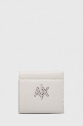 Armani Exchange portofel femei, culoarea alb