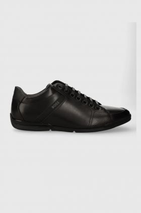 BOSS sneakers din piele Saturn culoarea negru, 50498282