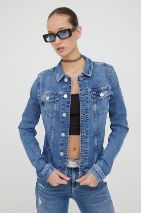 Tommy Jeans geacă din denim femei, de tranziție DW0DW17213