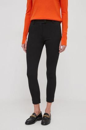 XT Studio pantaloni femei, culoarea negru, mulata, high waist