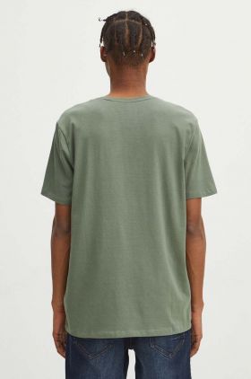 Medicine tricou din bumbac barbati, culoarea verde, cu imprimeu