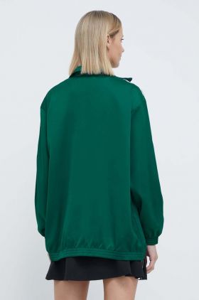 adidas Originals bluză Track top femei, culoarea turcoaz, cu imprimeu, IP0699