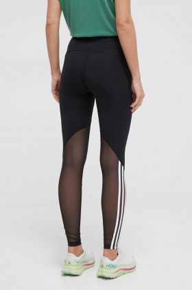 adidas Performance colanți de antrenament Hyperglam culoarea negru, cu imprimeu IN9298