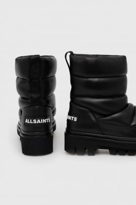 AllSaints bocanci de piele Alba Alpine culoarea negru, WF598Z