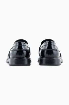 Emporio Armani mocasini de piele barbati, culoarea negru, X4A182 XN944 K001