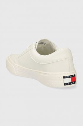 Tommy Jeans sneakers TJM VULC. SKATE DERBY ESS culoarea alb, EM0EM01400