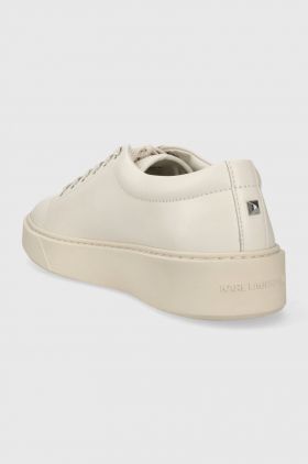 Karl Lagerfeld sneakers din piele FLINT culoarea alb, KL53320A