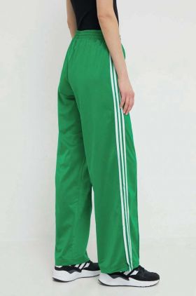 adidas Originals pantaloni de trening Firebird Loose culoarea verde, cu imprimeu, IP0634