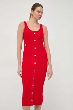 MICHAEL Michael Kors rochie culoarea rosu, midi, mulata