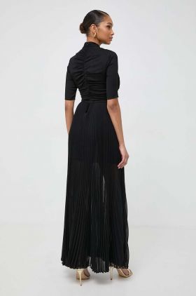 Karl Lagerfeld rochie culoarea negru, maxi, evazati