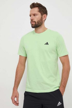 adidas Performance tricou de antrenament Training Essential culoarea verde, cu imprimeu IS0749