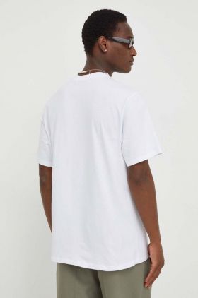 MSGM tricou din bumbac bărbați, culoarea alb, cu imprimeu 2000MM520.200002