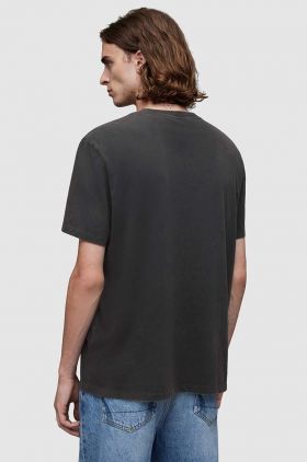 AllSaints tricou din bumbac Dimension barbati, culoarea negru, cu imprimeu