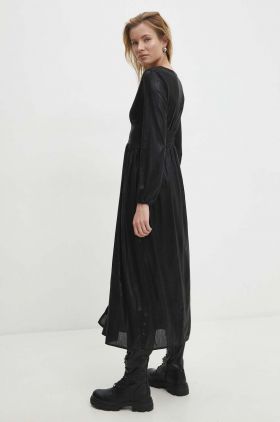 Answear Lab rochie culoarea negru, midi, evazati