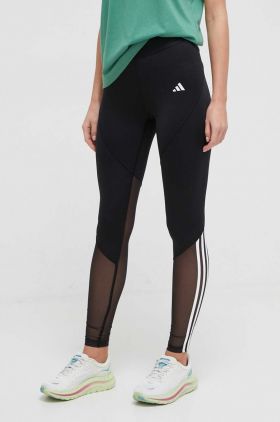 adidas Performance colanți de antrenament Hyperglam culoarea negru, cu imprimeu IN9298