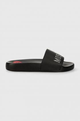 Love Moschino papuci femei, culoarea negru JA28122G1II13000