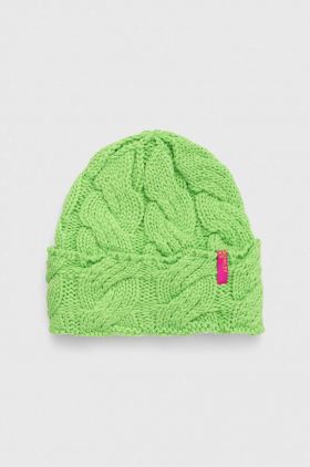 Roxy caciula x Rowley culoarea verde, din tricot gros