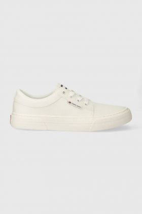 Tommy Jeans sneakers TJM VULC. SKATE DERBY ESS culoarea alb, EM0EM01400