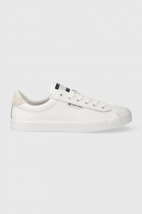 Tommy Jeans sneakers TJM VULCANIZED BUMPER culoarea alb, EM0EM01314