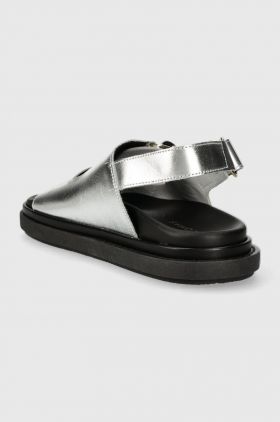Alohas slapi de piele Harper femei, culoarea argintiu, S00517.25