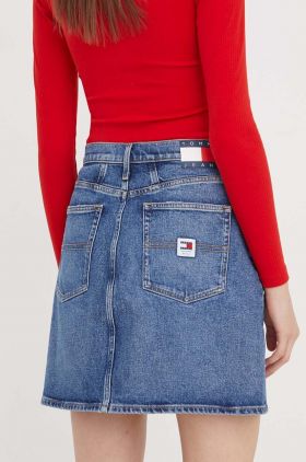 Tommy Jeans fustă din denim mini, evazați DW0DW17049