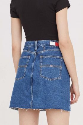 Tommy Jeans fustă din denim mini, drept DW0DW17285