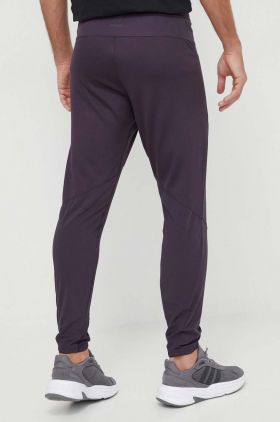adidas Performance pantaloni de antrenament D4T culoarea violet, uni IS3796