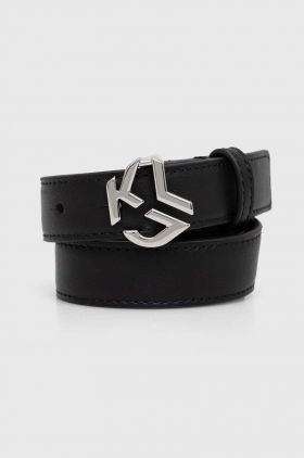 Karl Lagerfeld Jeans curea femei, culoarea negru