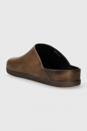 Crocs papuci Dylan Burnished Clog bărbați, culoarea maro 209517