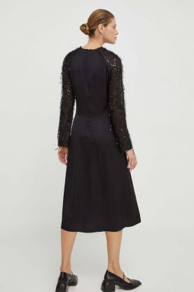 Day Birger et Mikkelsen rochie culoarea negru, mini, evazată