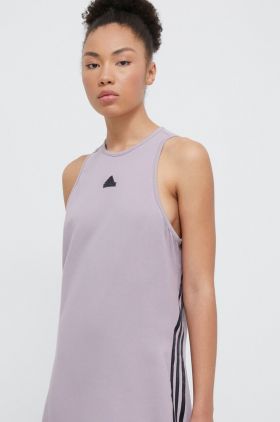 adidas rochie culoarea violet, mini, drept IS3657