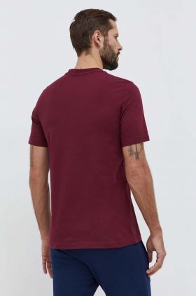 adidas tricou din bumbac bărbați, culoarea bordo, cu imprimeu IM8317