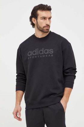 adidas bluză bărbați, culoarea negru, cu imprimeu IW1190