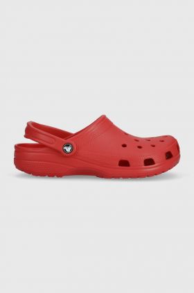 Crocs papuci Classic culoarea roșu 10001