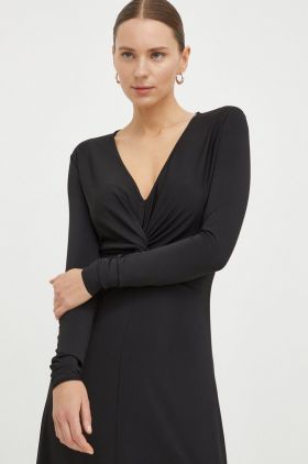 Day Birger et Mikkelsen rochie culoarea negru, midi, evazati