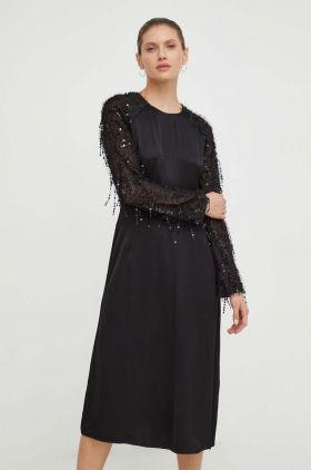 Day Birger et Mikkelsen rochie culoarea negru, mini, evazată