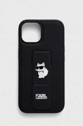 Karl Lagerfeld husă pentru telefon iPhone 15 / 14 / 13 6.1'' culoarea negru