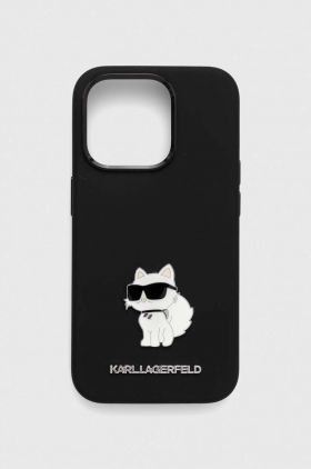 Karl Lagerfeld husă pentru telefon iPhone 15 Pro 6.1'' culoarea negru