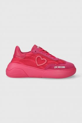 Love Moschino sneakers culoarea roz JA15415G1IIY960B