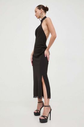 Moschino Jeans rochie culoarea negru, maxi, drept