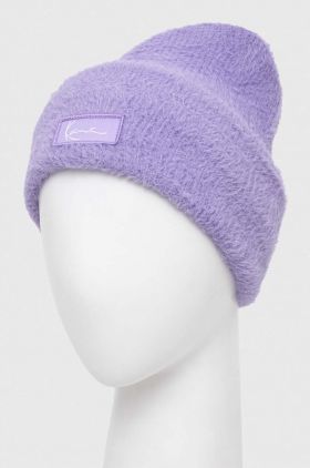 Karl Kani caciula culoarea violet, din tricot gros