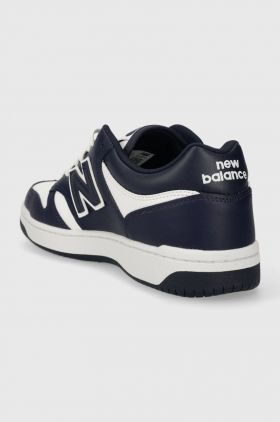 New Balance sneakers din piele BB480LHJ culoarea albastru marin