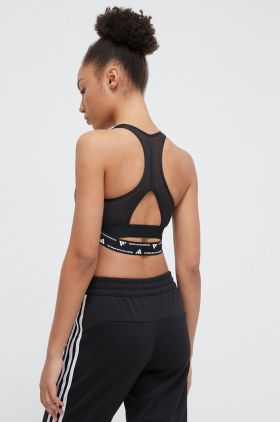 adidas Performance sutien sport Powerreact culoarea negru IQ3351