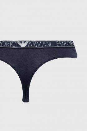 Emporio Armani Underwear tanga 2-pack culoarea albastru marin