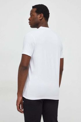 Karl Lagerfeld tricou bărbați, culoarea alb, cu imprimeu 541221.755400