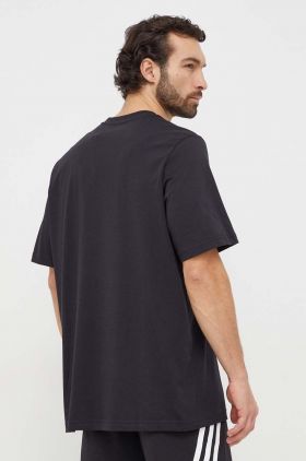 adidas tricou din bumbac bărbați, culoarea negru, cu imprimeu IM8311